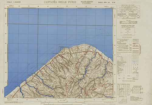 GSGS 4228 1:25,000 Castanea Delle Furie Sheet 254 IV NW