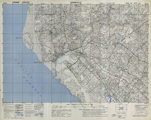 GSGS 4347 1:25,000 Barneville Sheet 28/18 NE