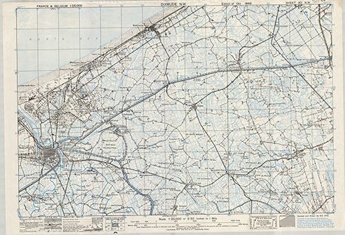 GSGS 4041 1:25,000 Dixmude NW Sheet 30 NW