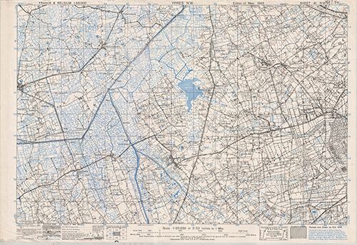 GSGS 4041 1:25,000 Ypres NW Sheet 41 NW