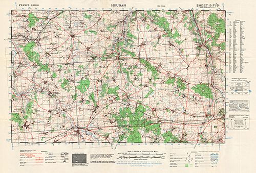 GSGS 4250 1:50,000 Houdan Sheet 9F6