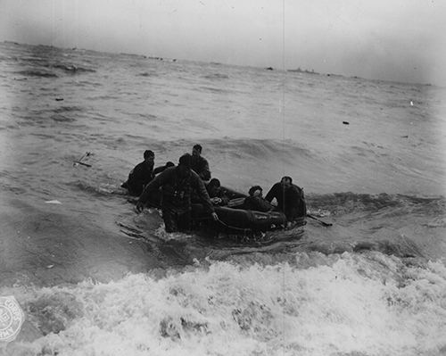 Survivors from a sunk LST