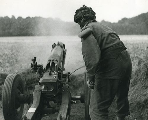 Airborne troops engage the enemy