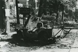 Browse Destroyed medical jeep on Utrechtseweg