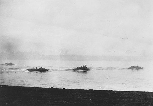 US Ninth Army cross the Rhine in Buffaloes