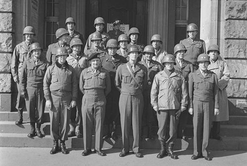 Field Marshall Montgomery and his staff