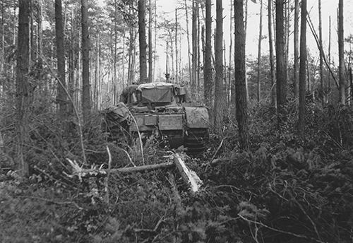 A Churchill tank from 147th Hampshire Regiment