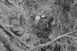 Dead German infantryman of the 84th Division