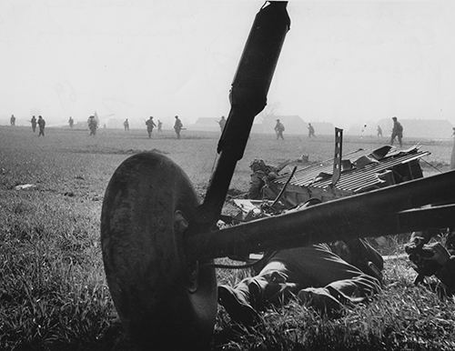 British airborne troops just after disembarking