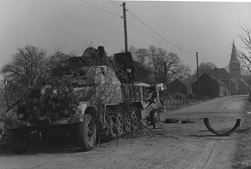 Knocked out German AFV