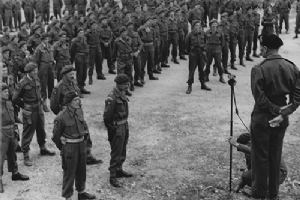 Browse General Montgomery speaking to the assembled officers