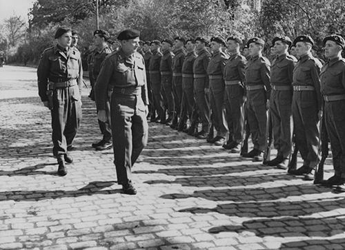 Field Marshal Montgomery inspecting 6th Airborne Division