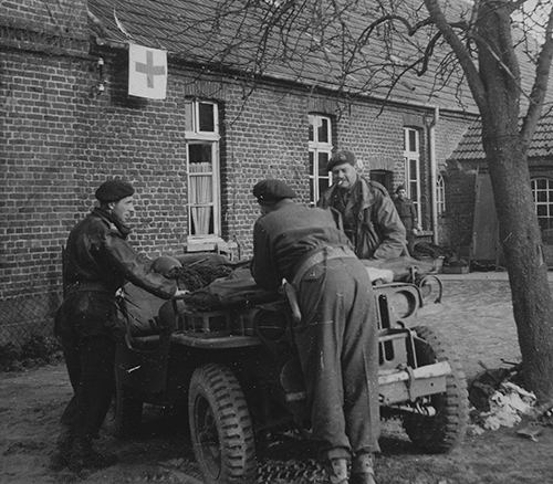 In a conference outside Div HQ 6th AB