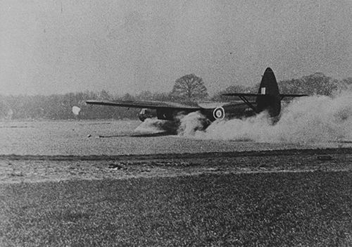 Horsa Glider landing on LZ P.