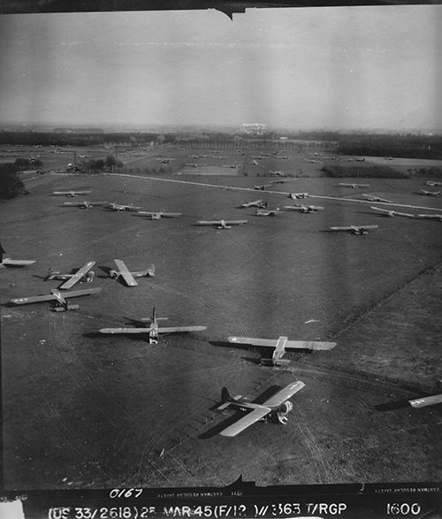 Aerial Photo Showing Airborne Gliders