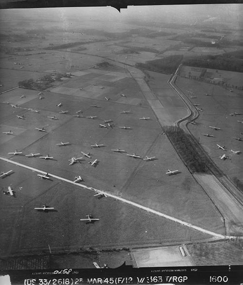 Aerial Photo Showing Airborne Gliders