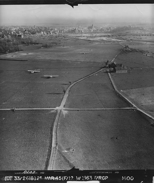 Aerial Photo Showing Airborne Gliders.