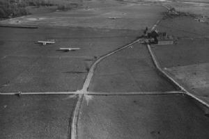 Aerial Photo Showing Airborne Gliders.