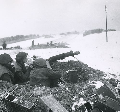 British soldiers in the Ardennes.