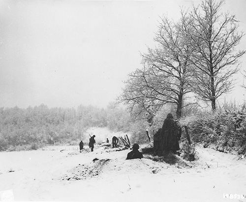 American Infantrymen take positions