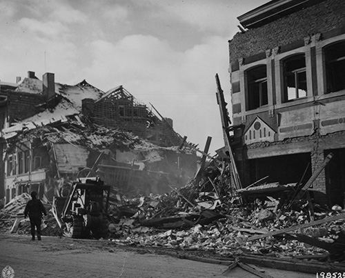 Combat Engineers clear debris