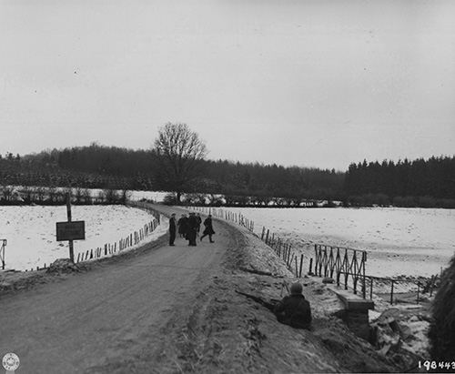 A group of civilians at Bastogne