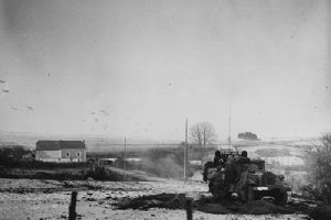 Browse American soldiers stop to watch C-47 transport planes