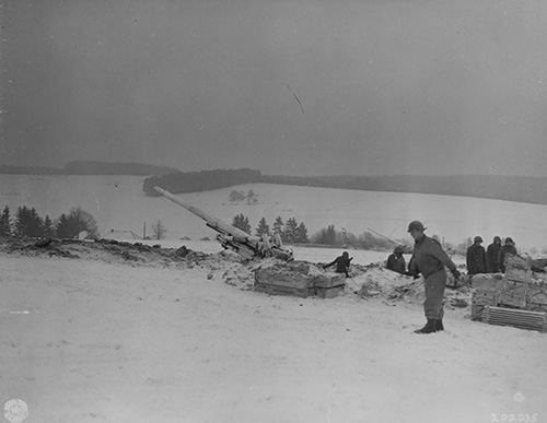 155mm Long Toms blast enemy lines