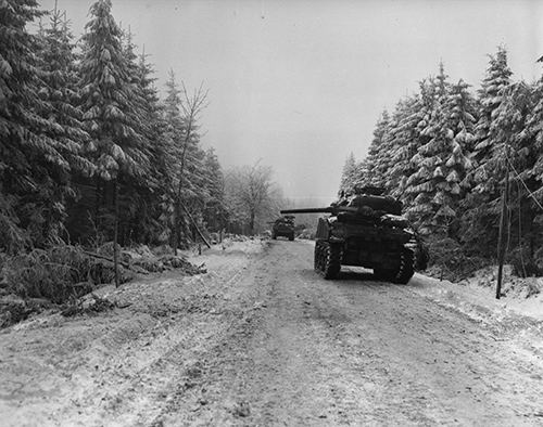 Shermans with 75mm guns of the 3rd Armoured Division