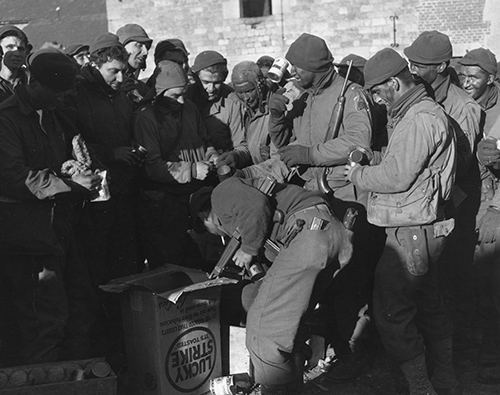 A group of soldiers from 3rd Armoured Division