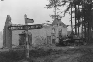 Browse A destroyed German Tiger Tank of the 2 Panzer SS Division