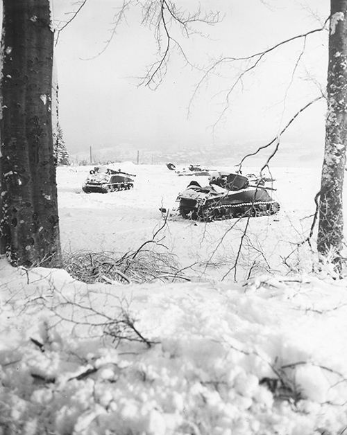 Allied tanks in the Ardennes