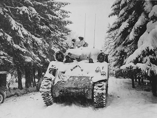 A tank of the 740th Tank Battalion