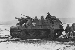 Browse An American tank destroyer crew prepares to fire against enemy positions