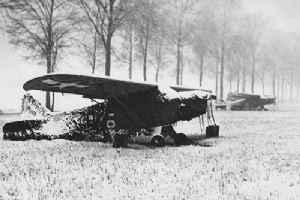 Browse An artillery observation plane under camouflage netting