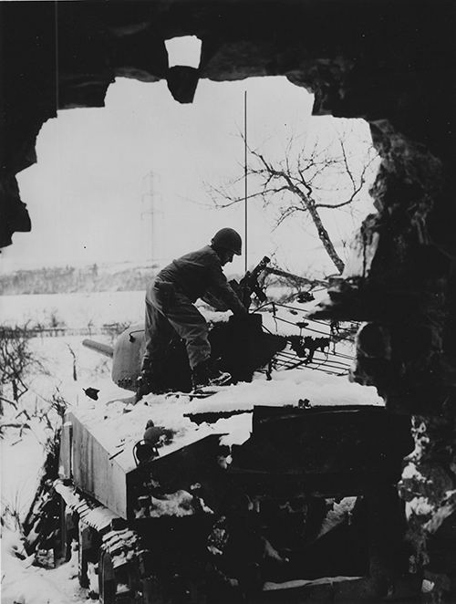 A 3rd Armoured Division tank disabled