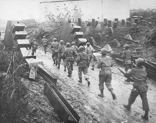 Into Germany right through the Siegfried Line