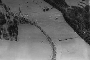 Aerial view of the tank fight west of St Vith