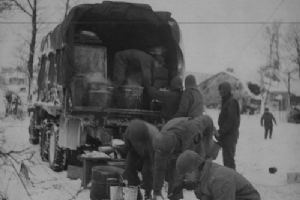 Browse Chow is served to soldiers amid the snow