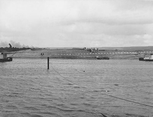 Rescue parties working on the USS UTAH