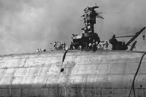 Browse The capsized USS OKLAHOMA