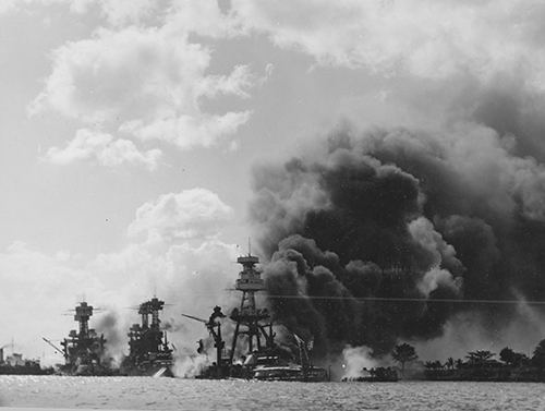 USS ARIZONA, the USS TENNESSEE and the USS WEST VIRGINIA